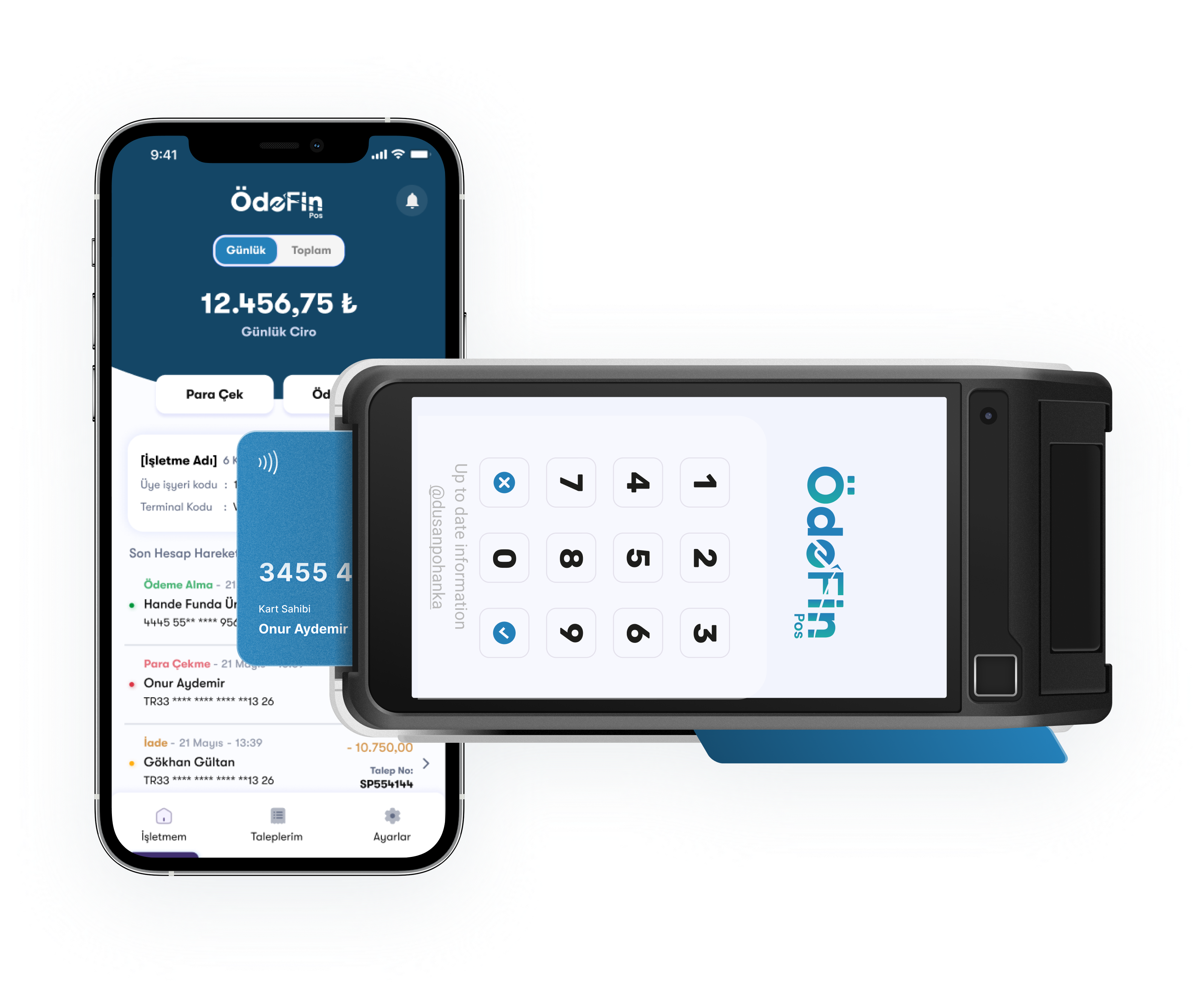 Ödefin Pazar Pos cihaz ve mobil uygulama